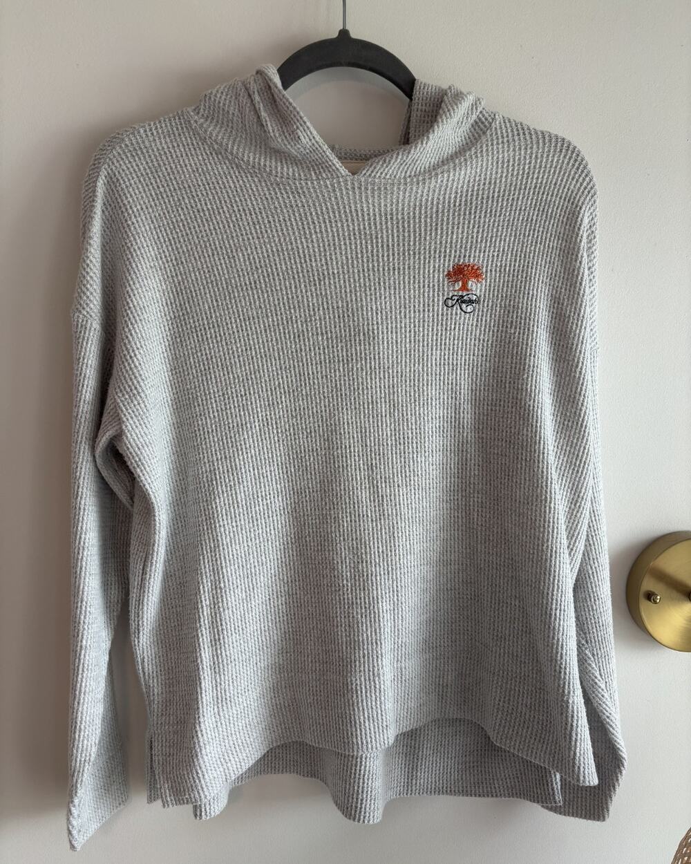 Kiawah Waffle Knit Hoodie Straight Down Women's Medium Made in USA